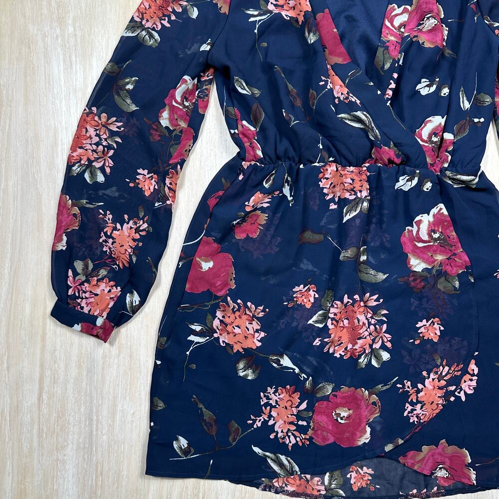 Lulu's Floral Pretty Pretender Romantic Ruffle Party Mini Cocktail Dress XS - Picture 3 of 12
